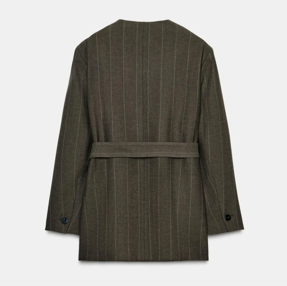Zara WOOL BLEND BELTED BLAZER SIZE XS - Picture 14 of 16